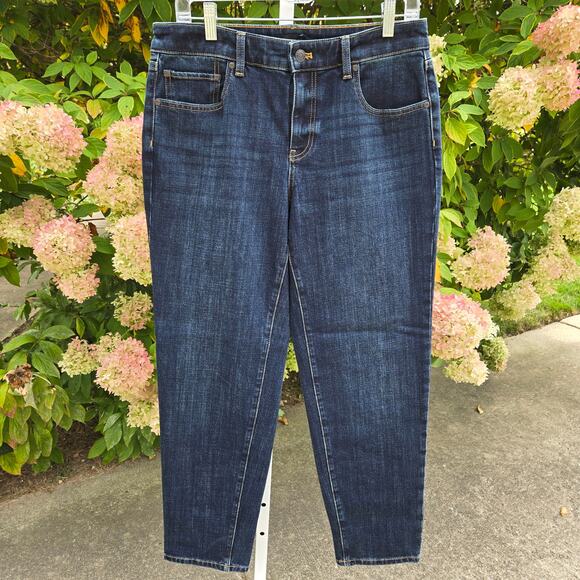 Talbots Women's Everyday Relaxed Jeans Ankle Corsica Dark Wash Stretch size 8 - Picture 1 of 12